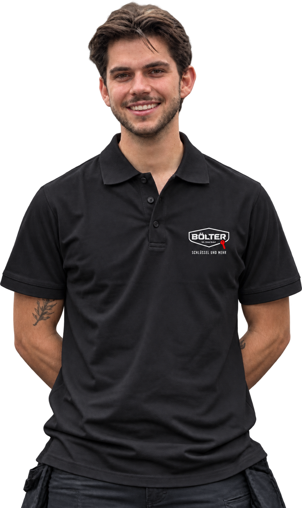 Simon Romer im schwarzen Bölter-Poloshirt